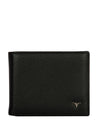 Bulchee Men’s Black Leather Bi-Fold Wallet – Slim Design with Card & ID Slots