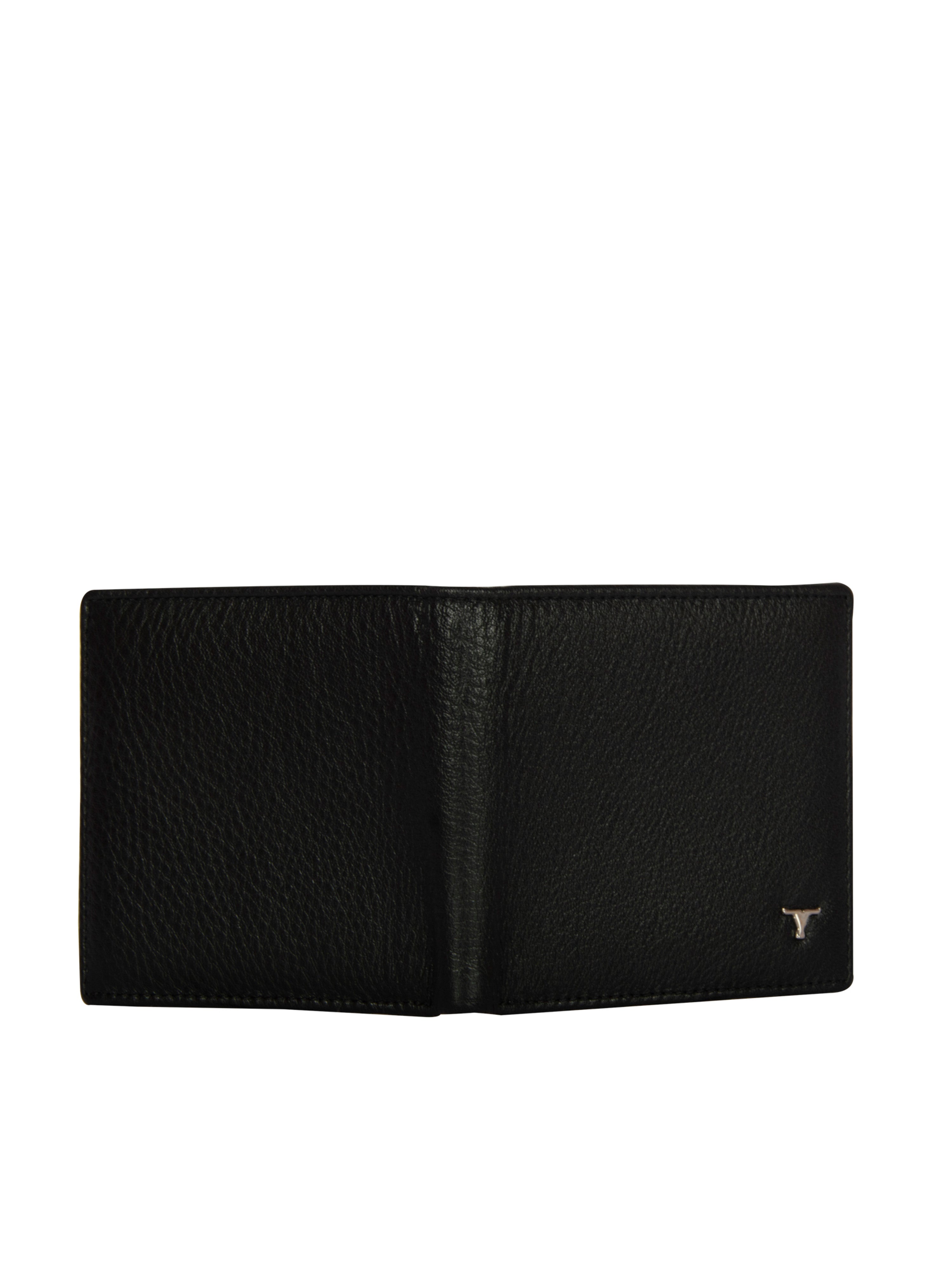 Bulchee Men’s Black Leather Bi-Fold Wallet – Slim Design with Card & ID Slots
