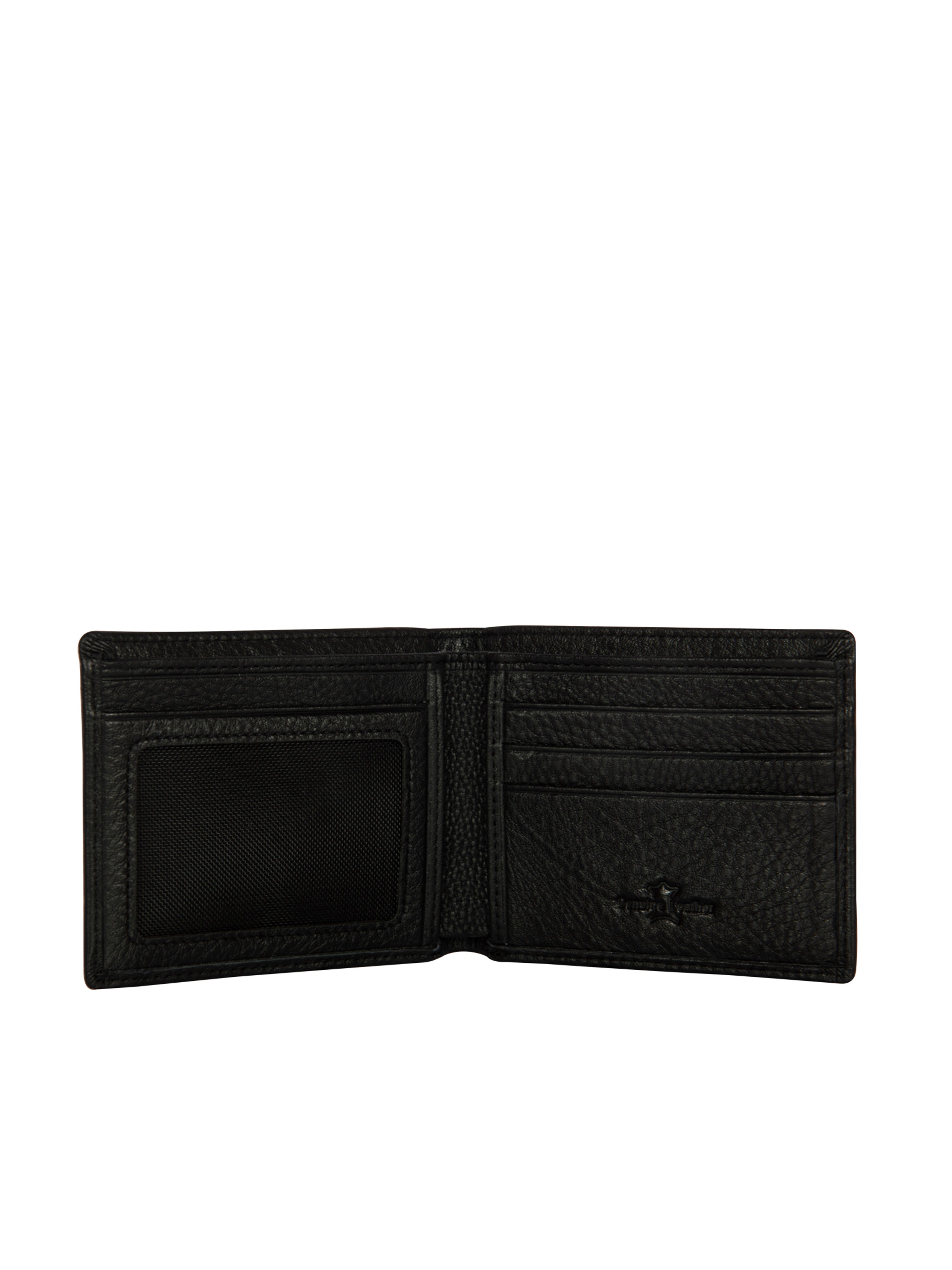 Bulchee Men’s Black Leather Bi-Fold Wallet – Slim Design with Card & ID Slots