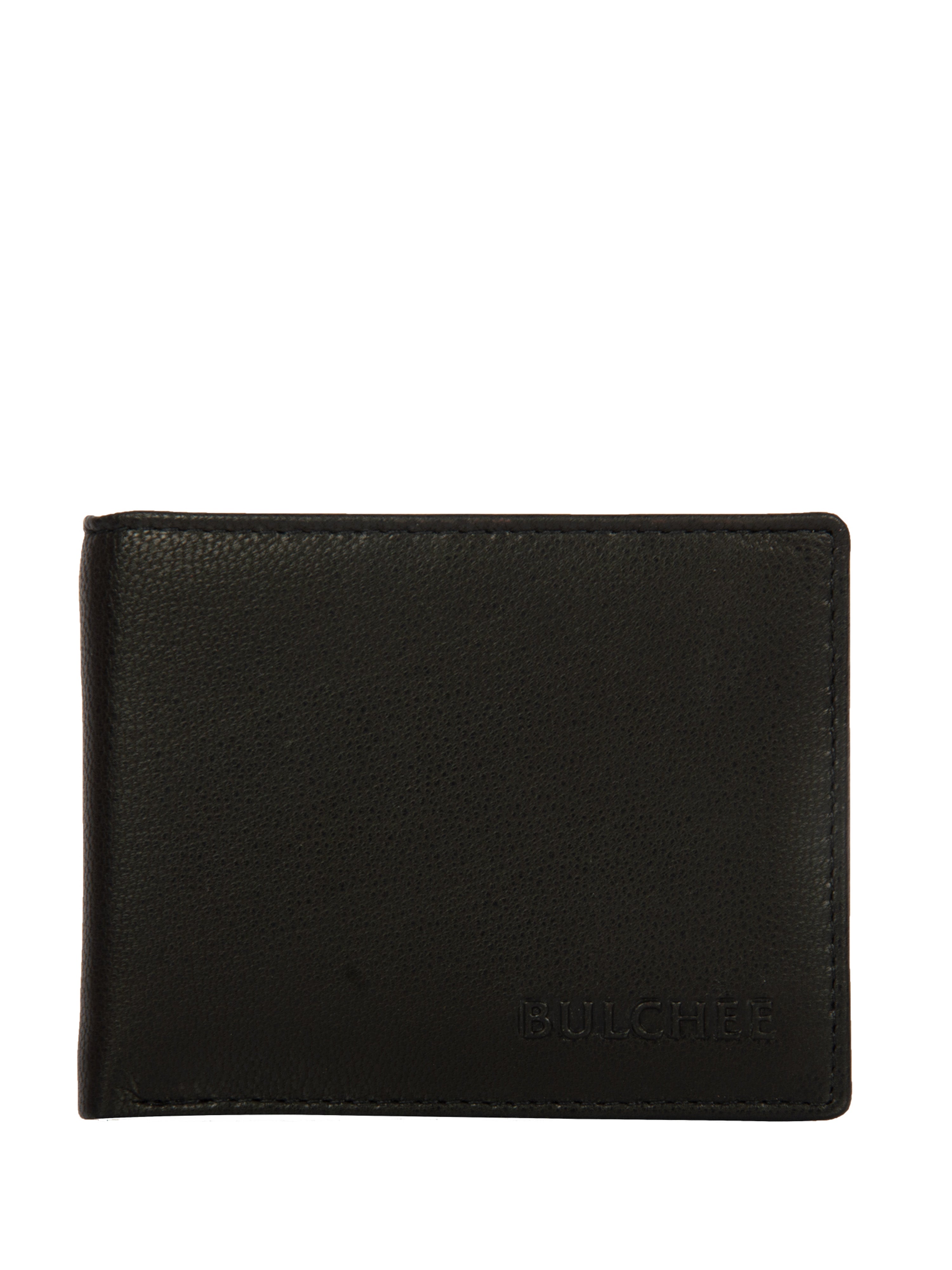 Bulchee Men’s Black Genuine Leather Bi-Fold Wallet – Slim & Compact