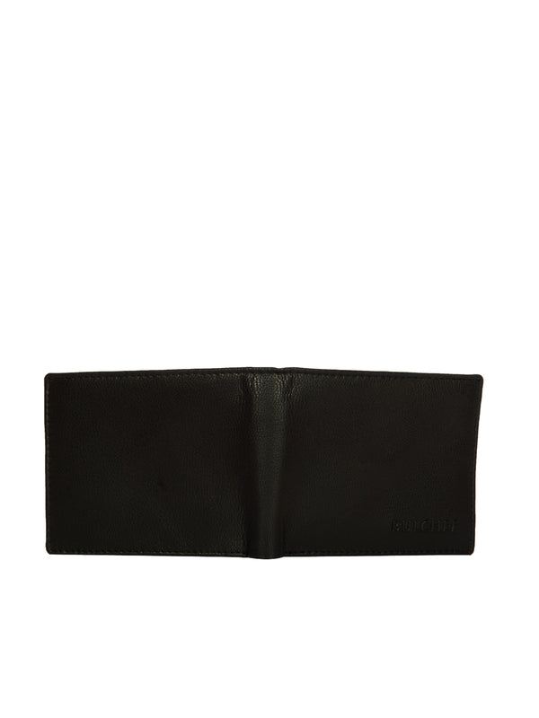 Bulchee Men’s Black Genuine Leather Bi-Fold Wallet – Slim & Compact