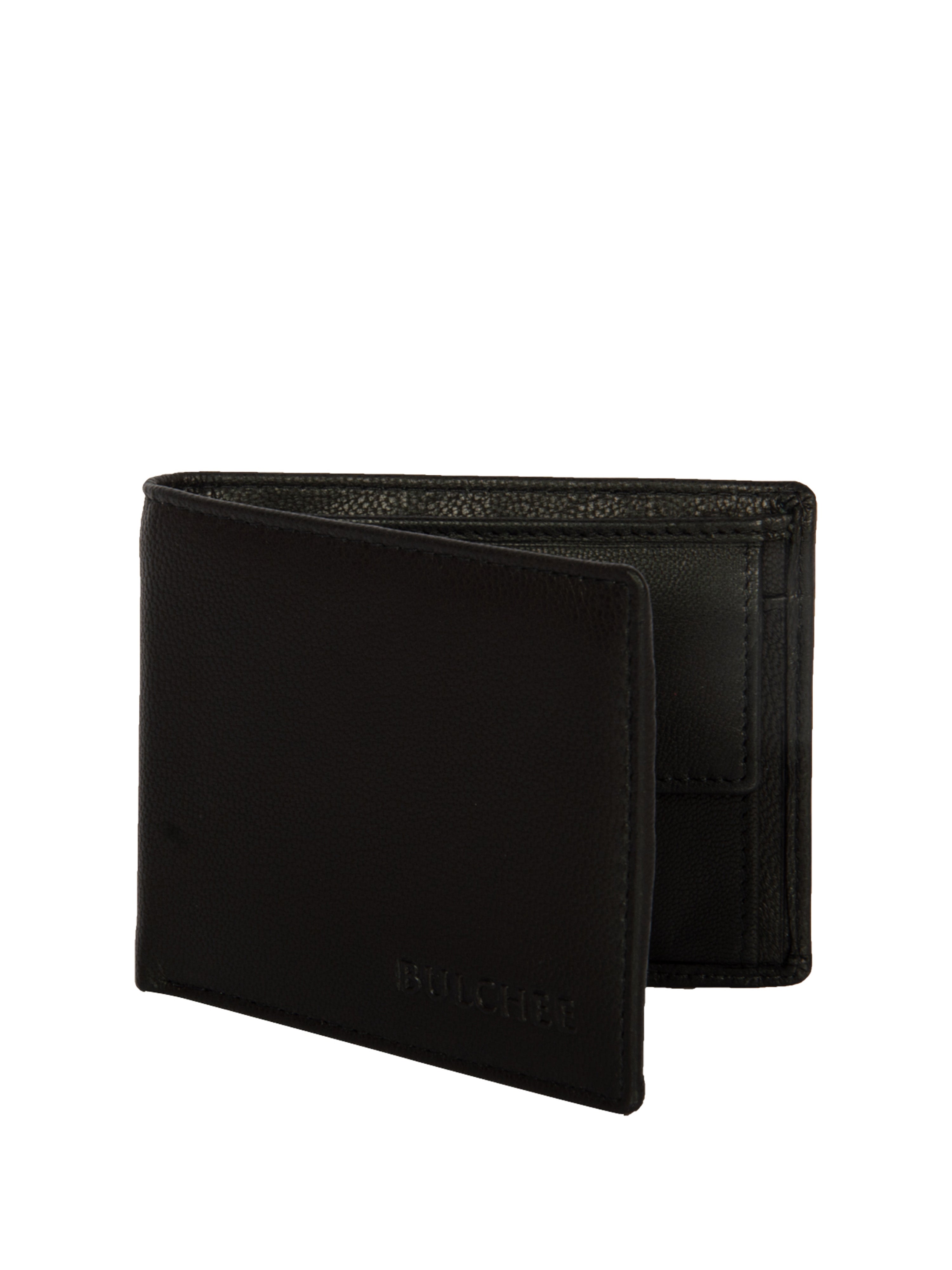 Bulchee Men’s Black Genuine Leather Bi-Fold Wallet – Slim & Compact