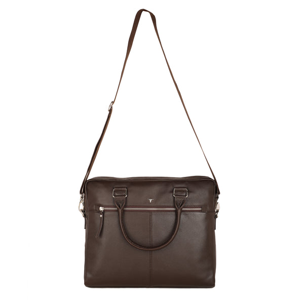 Bulchee Unisex Leather Laptop Backpack – Sleek, Organized & Travel-Ready