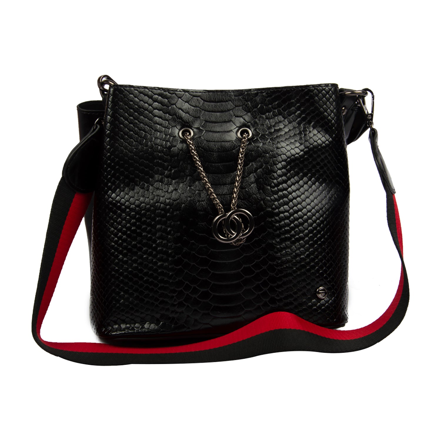 Bulchee Ladies Shoulder Bag – Stylish, Spacious & Versatile (Black, Pink & Red)