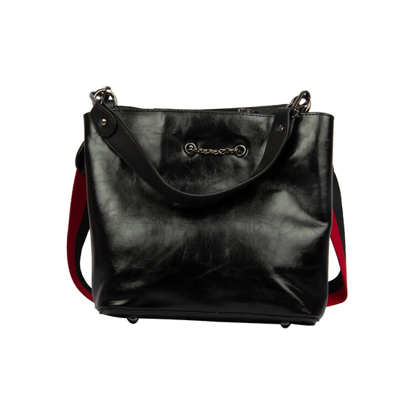 Bulchee Ladies Shoulder Bag – Stylish, Spacious & Versatile (Black, Pink & Red)