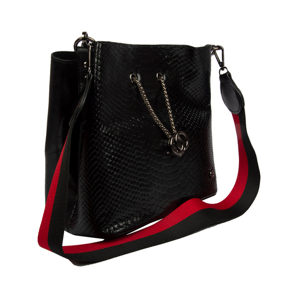 Bulchee Ladies Shoulder Bag – Stylish, Spacious & Versatile (Black, Pink & Red)