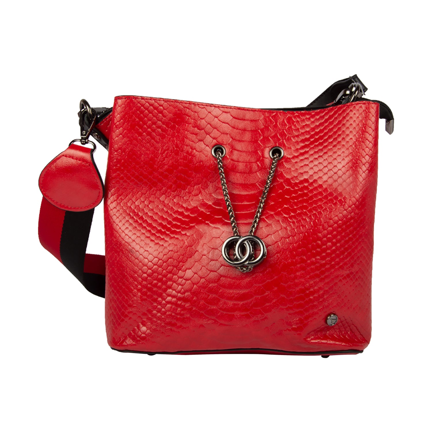 Bulchee Ladies Shoulder Bag – Stylish, Spacious & Versatile (Black, Pink & Red)
