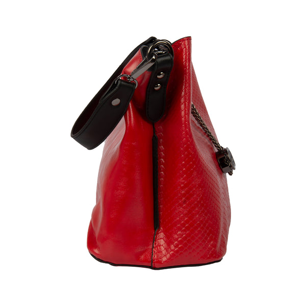 Bulchee Ladies Shoulder Bag – Stylish, Spacious & Versatile (Black, Pink & Red)