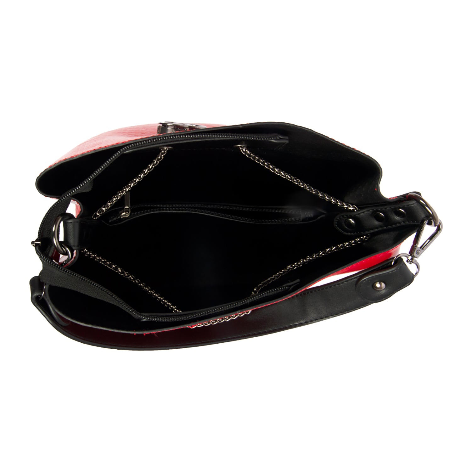 Bulchee Ladies Shoulder Bag – Stylish, Spacious & Versatile (Black, Pink & Red)
