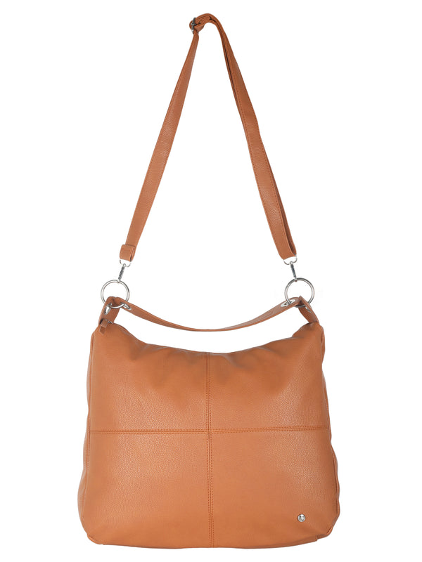 Bulchee Non Leather Ladies Tan Shoulder Bag - HBPUF01.5-19