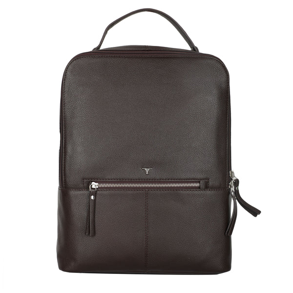 Bulchee Unisex Leather Backpack – Sleek,Travel Bag for Work & Everyday Use