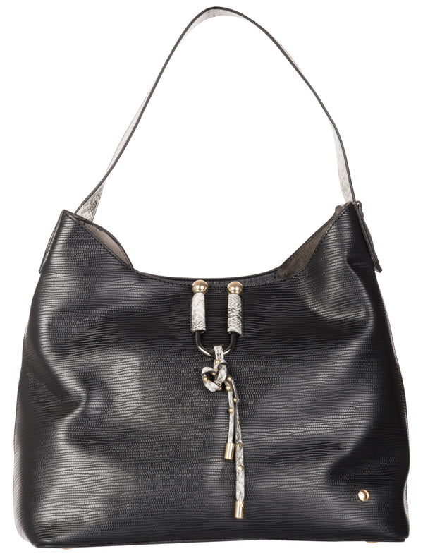 Bulchee Regular Series Ladies Faux Leather Shoulder Bag with Baby Bag - Pouch | Best for Both Daily Usage and Special Occasions | Black Colour | THBP2136 -18