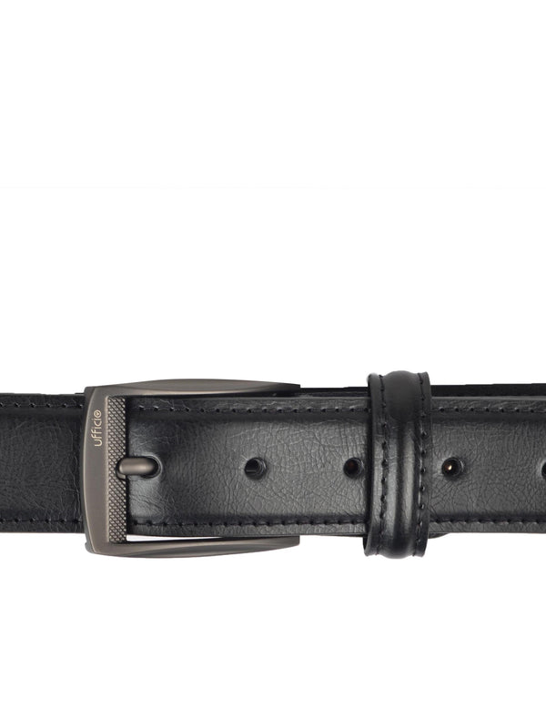 Ufficio Exclusive Collection Men's Genuine Leather Belt | Padded Chinos | Black