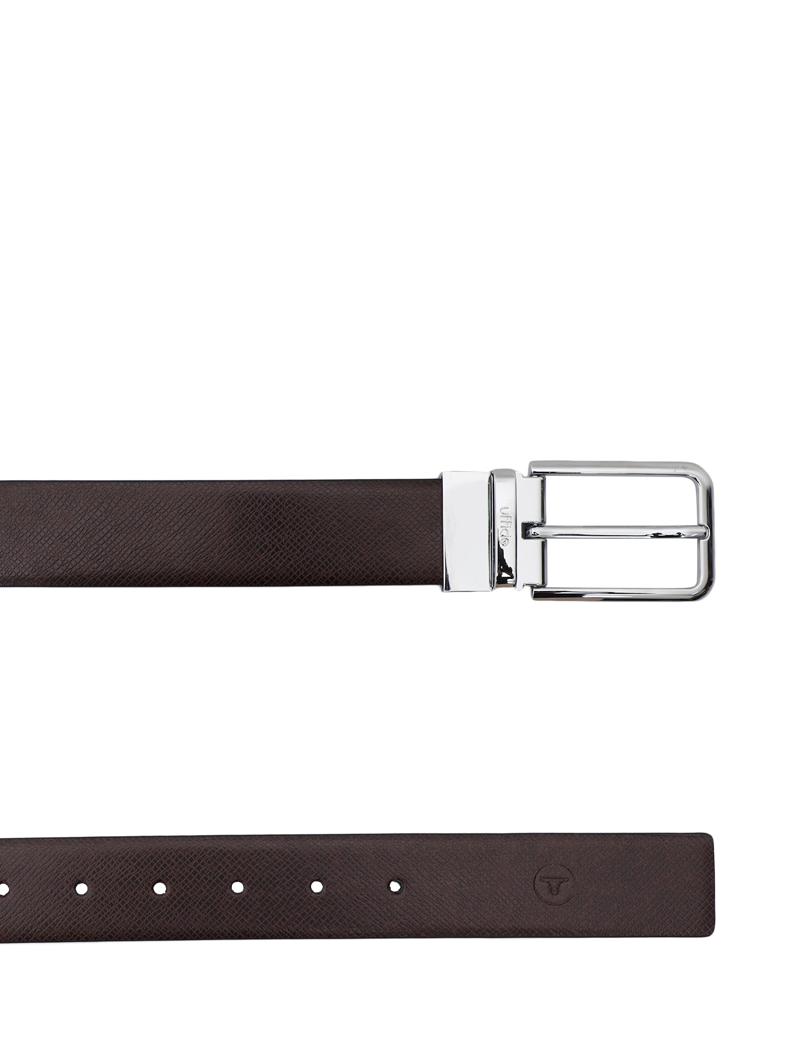UFFICIO Men's Genuine Leather Bel | Reversible Prong | Brown/Black | UFF2102B