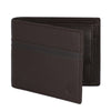 UFFICIO Men’s Brown Wallet with Cross Line Design – Slim & Compact Bi-Fold