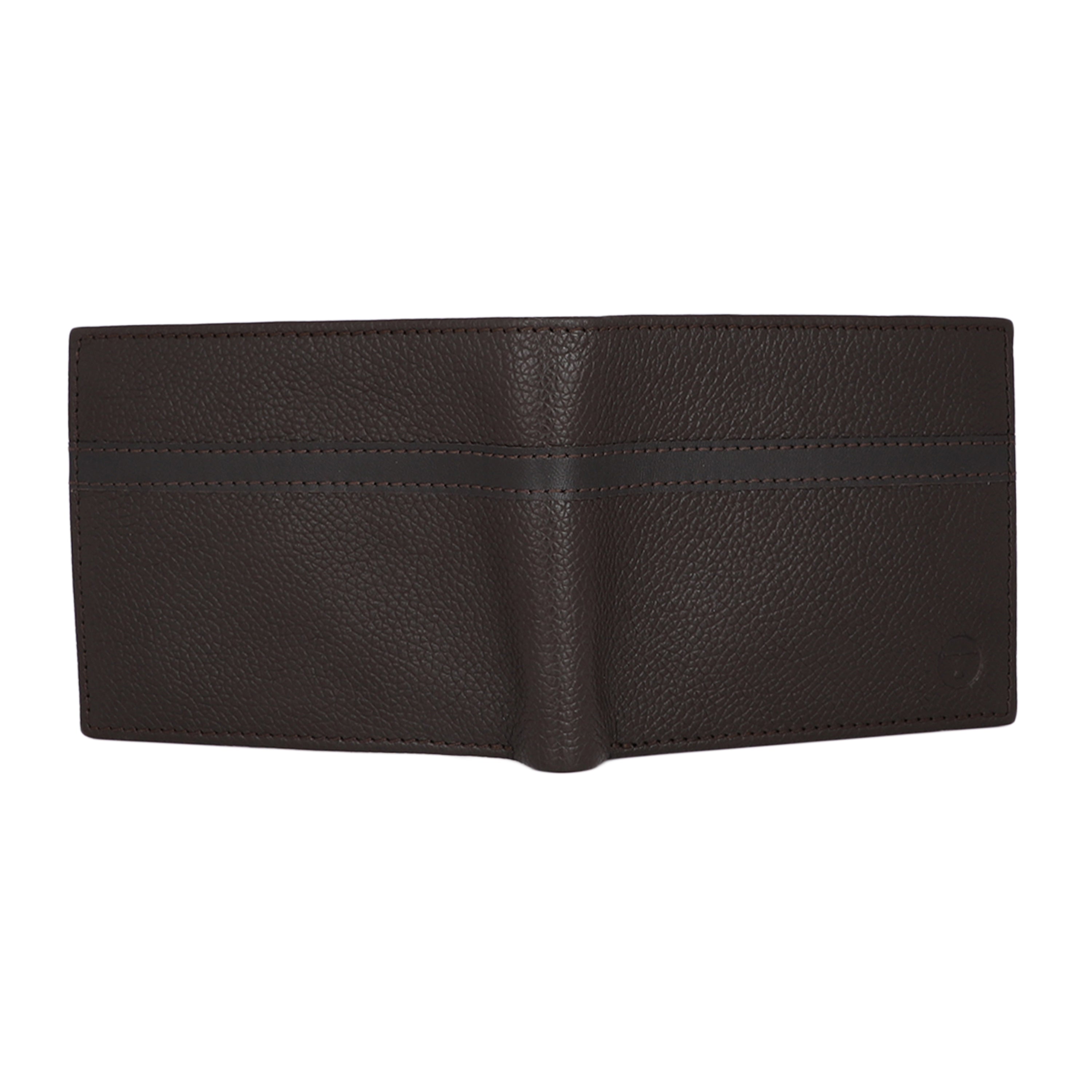 UFFICIO Men’s Brown Wallet with Cross Line Design – Slim & Compact Bi-Fold