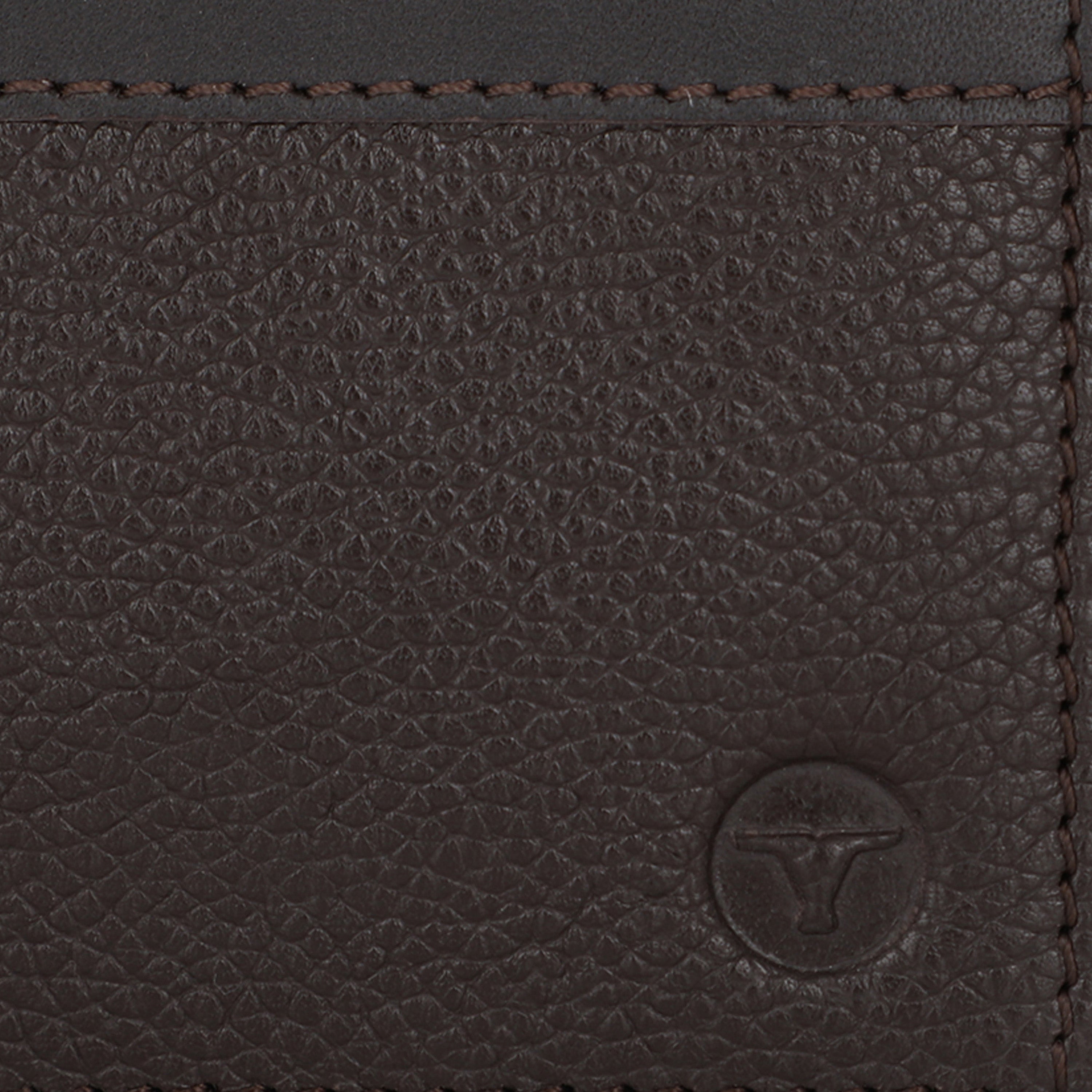 UFFICIO Men’s Brown Wallet with Cross Line Design – Slim & Compact Bi-Fold