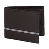 UFFICIO Men’s Brown Leather Wallet – Slim Bi-fold with Stripe Detail & Card Slot