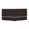 UFFICIO Men’s Brown Leather Wallet – Slim Bi-fold with Stripe Detail & Card Slot