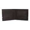 UFFICIO Men’s Brown Leather Wallet – Slim Bi-fold with Stripe Detail & Card Slot