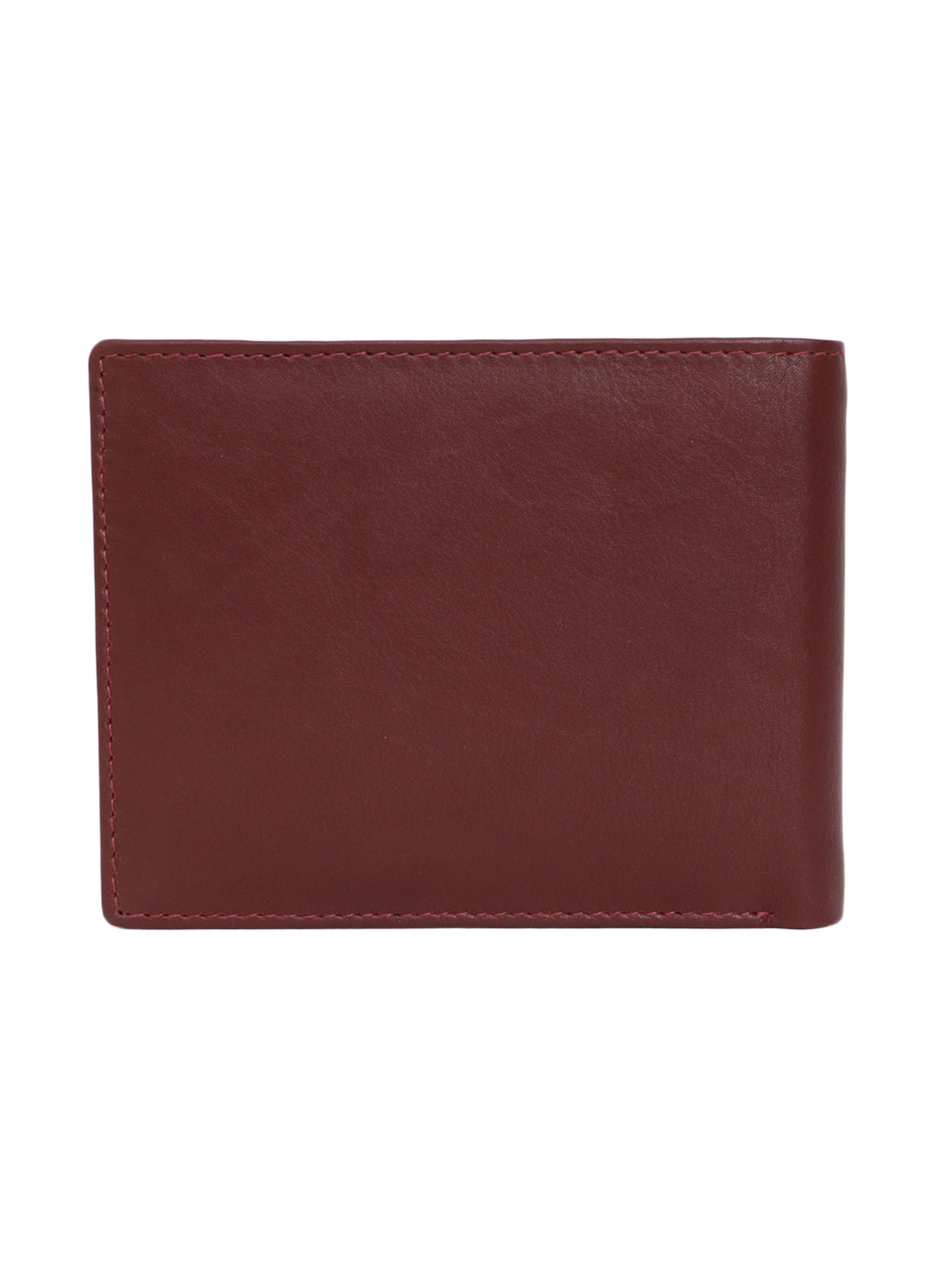 UFFICIO Men’s Burgundy Leather Wallet – Slim Bi-fold with Card & ID Slots