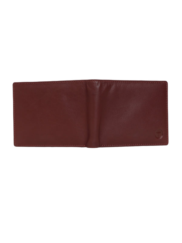 UFFICIO Men’s Burgundy Leather Wallet – Slim Bi-fold with Card & ID Slots