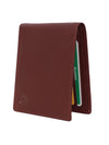 UFFICIO Men’s Burgundy Leather Wallet – Slim Bi-fold with Card & ID Slots
