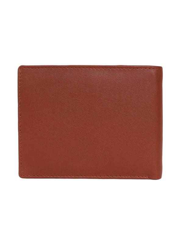 UFFICIO Men’s Tan Leather Wallet Slim Bi-fold with Card & ID Slots