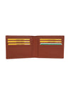 UFFICIO Men’s Tan Leather Wallet Slim Bi-fold with Card & ID Slots