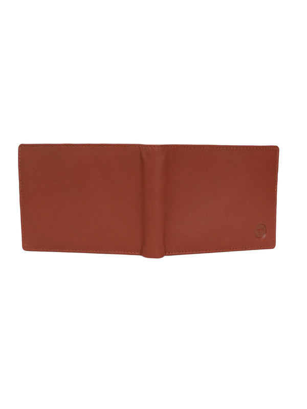 UFFICIO Men’s Tan Leather Wallet Slim Bi-fold with Card & ID Slots