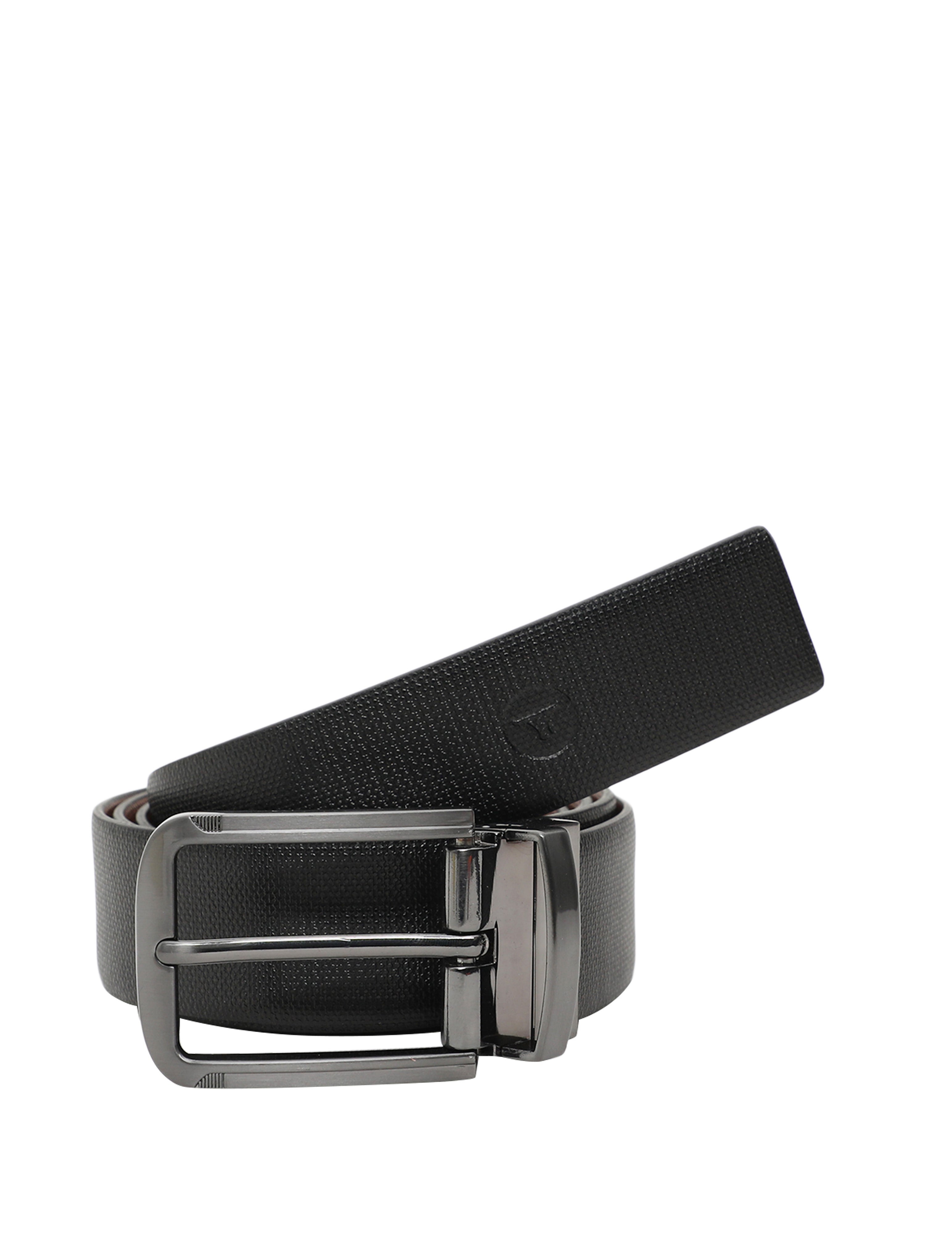 UFFICIO Premium Collections Men's Genuine Leather Belt | Reversible Prong | Black/Brown | UFF2121B
