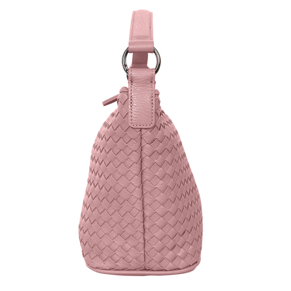 Bulchee Vegan Leather Women’s Shoulder Bag | Black & Pink | Lightweight Everyday Bag with Quick Access