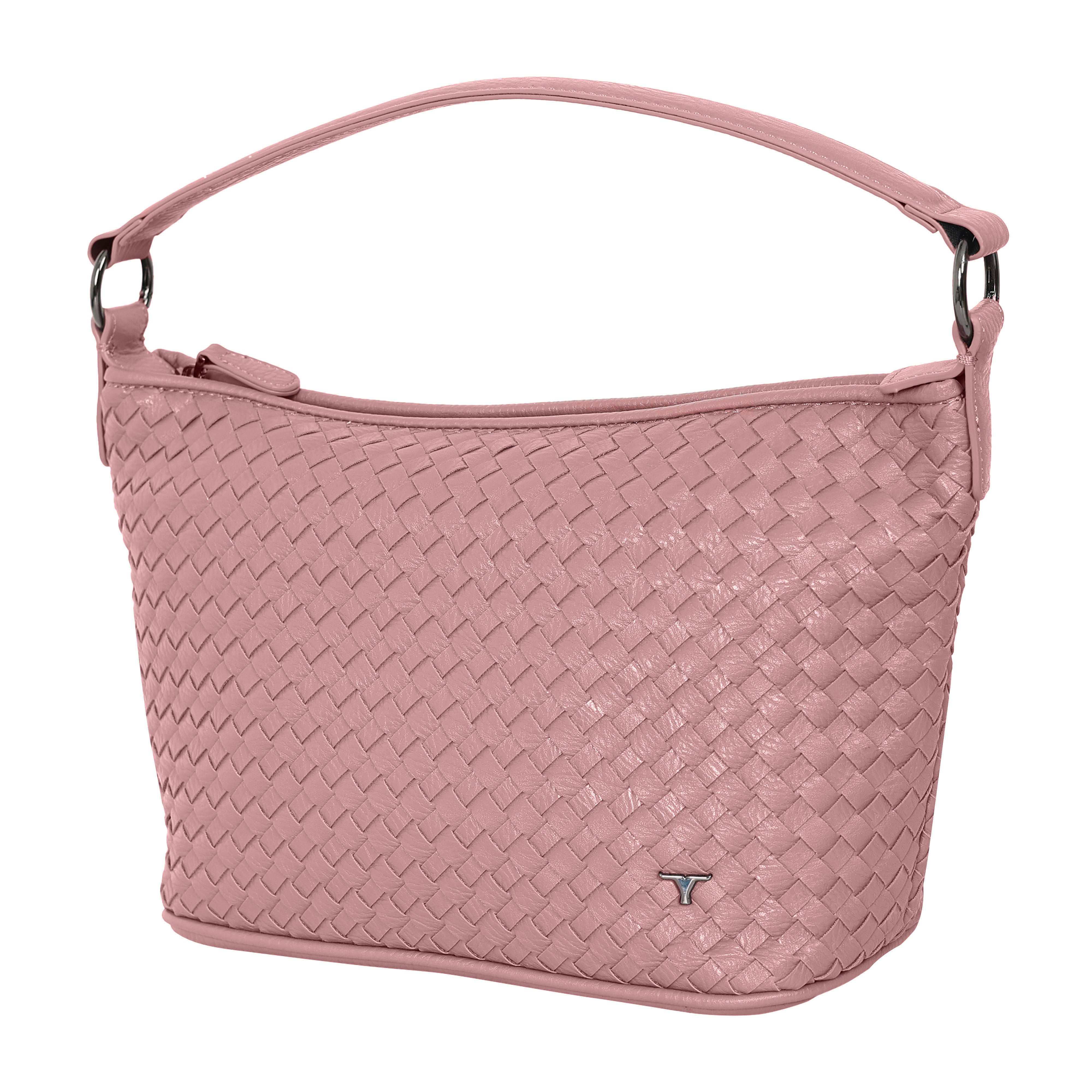 Bulchee Vegan Leather Women’s Shoulder Bag | Black & Pink | Lightweight Everyday Bag with Quick Access