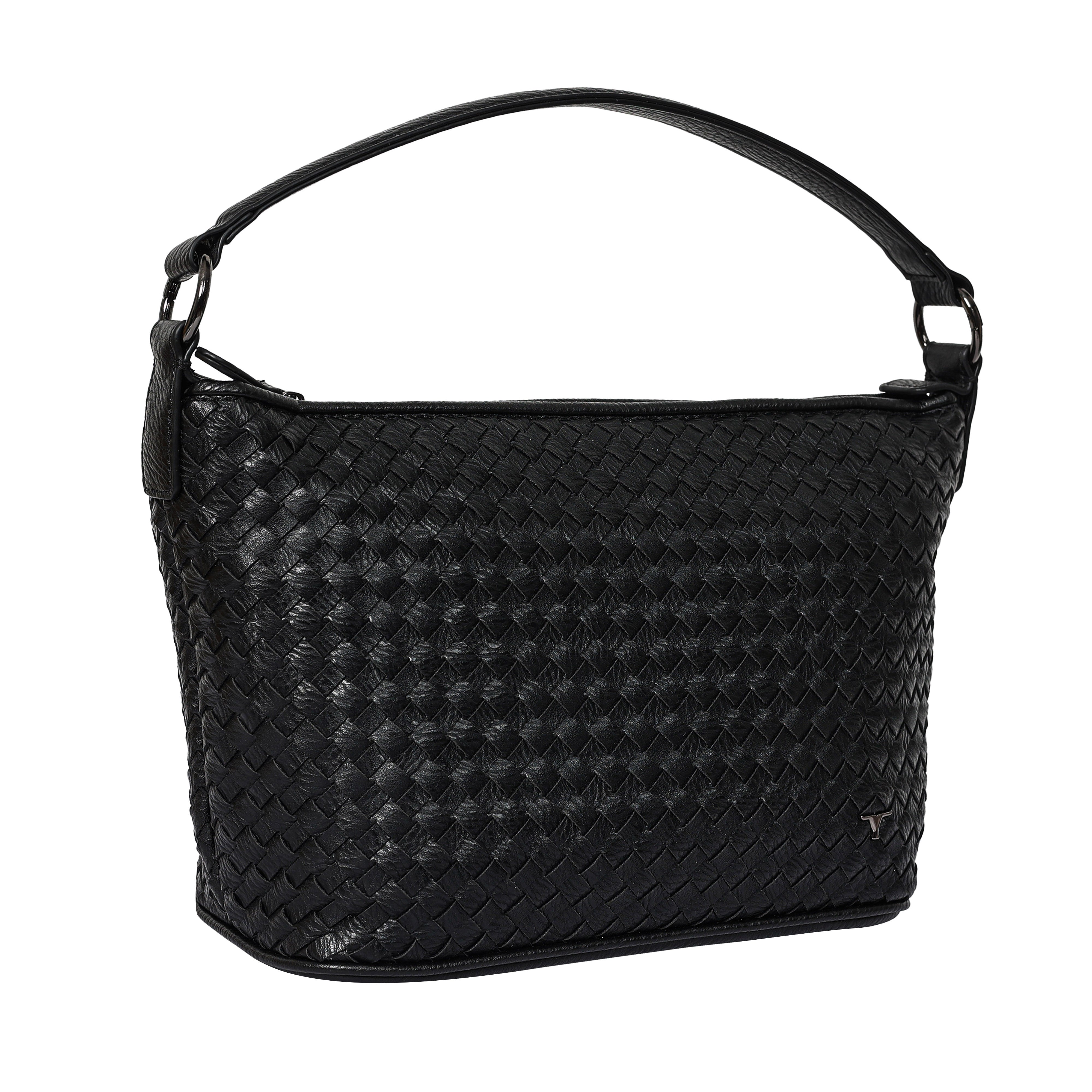 Bulchee Vegan Leather Women’s Shoulder Bag | Black & Pink | Lightweight Everyday Bag with Quick Access