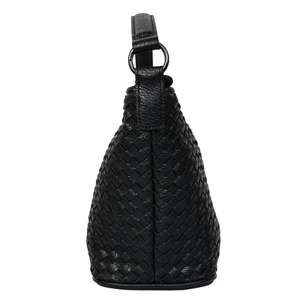 Bulchee Vegan Leather Women’s Shoulder Bag | Black & Pink | Lightweight Everyday Bag with Quick Access