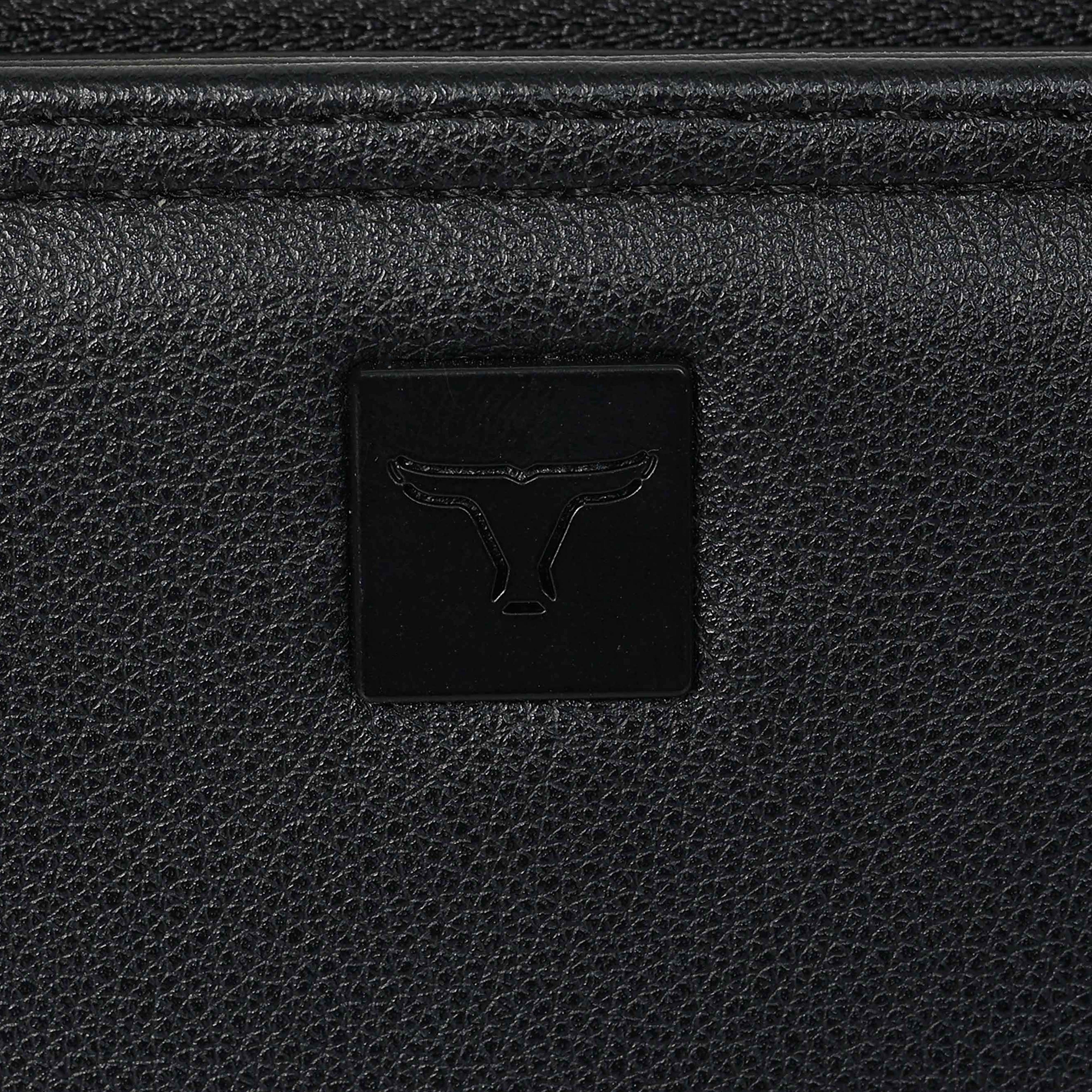 Bulchee Women’s Vegan Leather Wallet | Black & Beige | Slim Bifold with Coin Pouch & Quick-Access Compartments