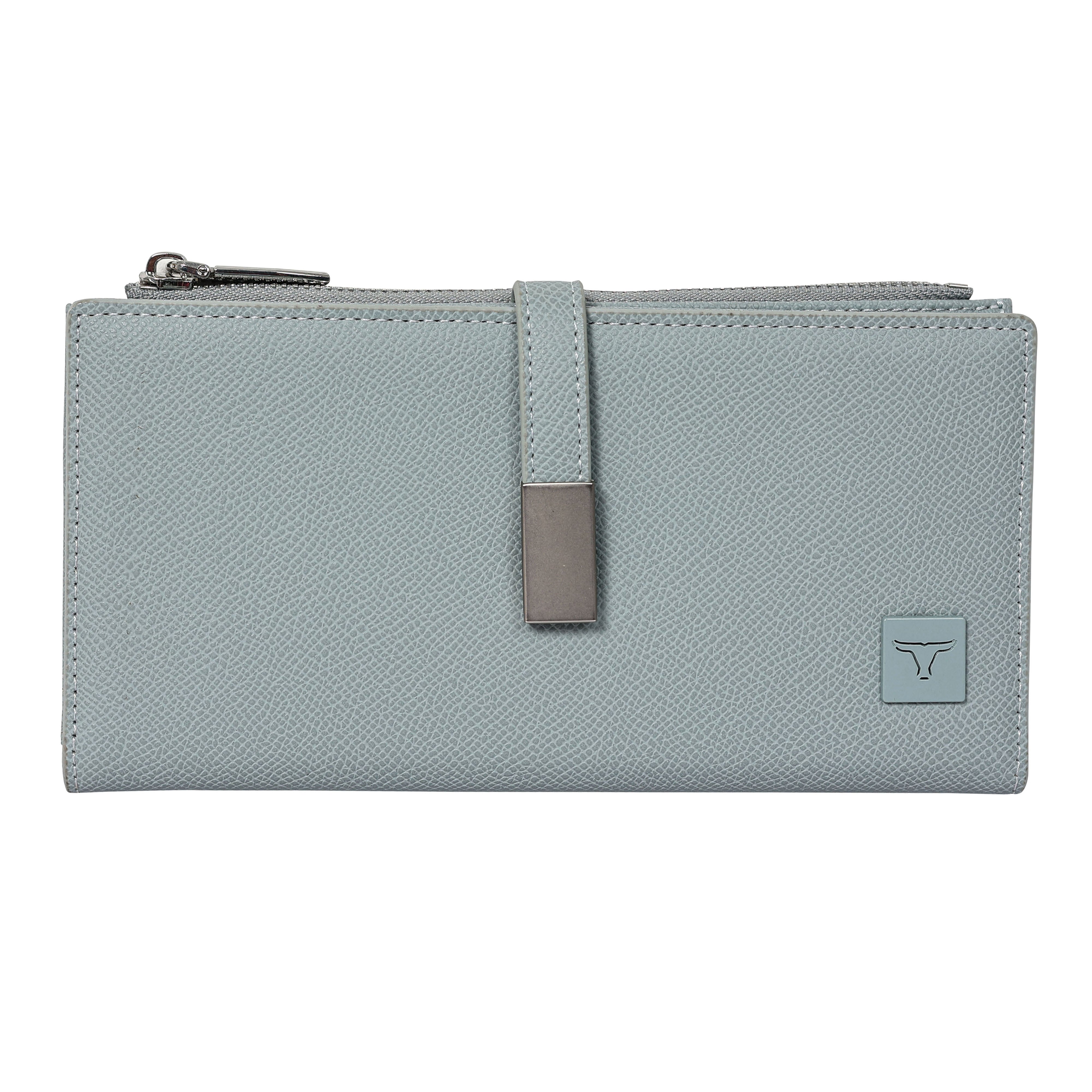 Bulchee Women’s Vegan Leather Wallet | Brown & Blue | Sleek Bifold  & Smart Storage