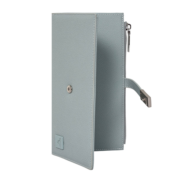 Bulchee Women’s Vegan Leather Wallet | Brown & Blue | Sleek Bifold  & Smart Storage