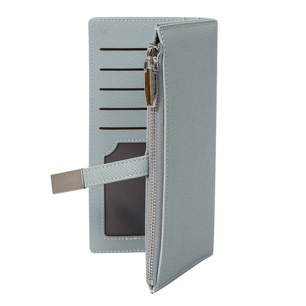 Bulchee Women’s Vegan Leather Wallet | Brown & Blue | Sleek Bifold  & Smart Storage