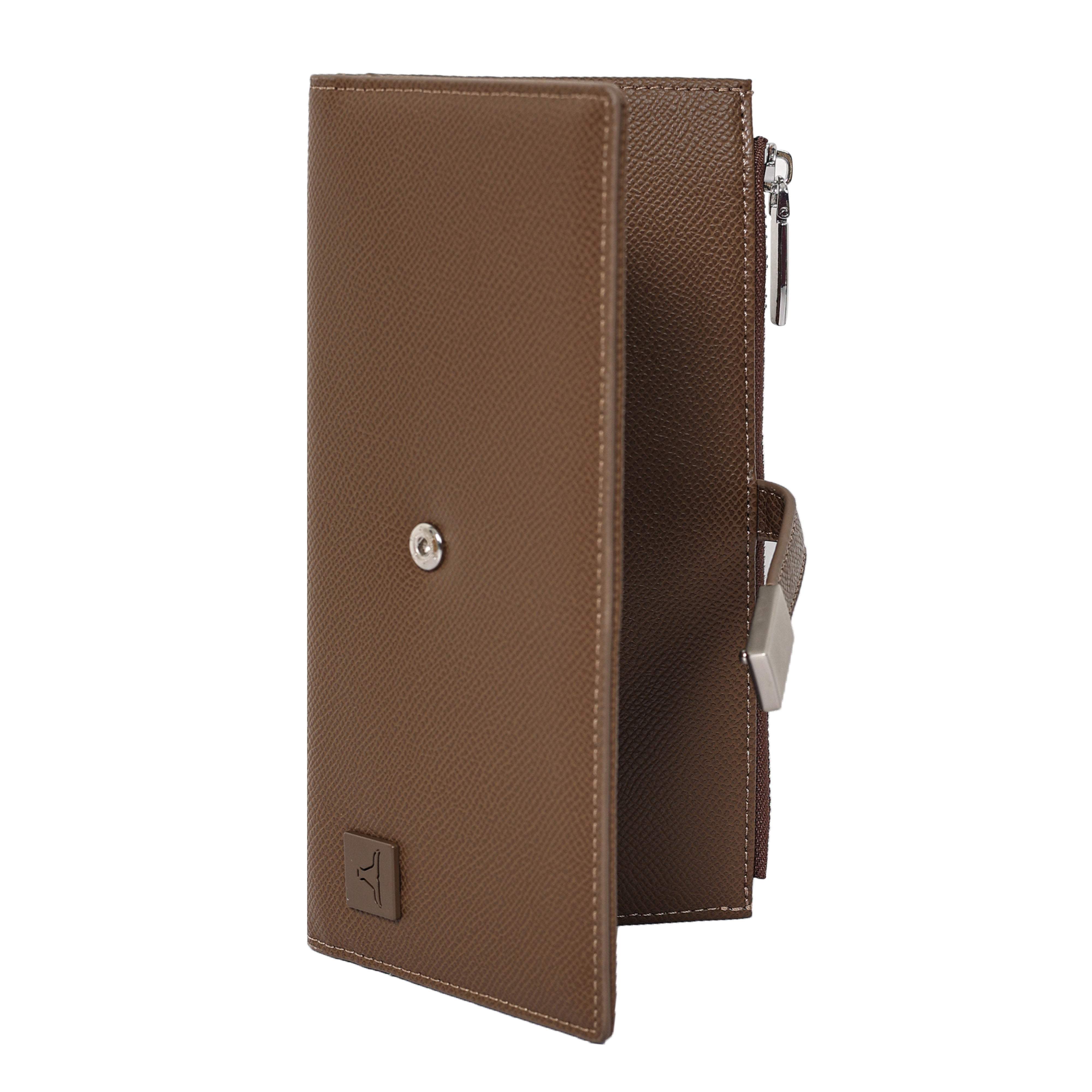 Bulchee Women’s Vegan Leather Wallet | Brown & Blue | Sleek Bifold  & Smart Storage