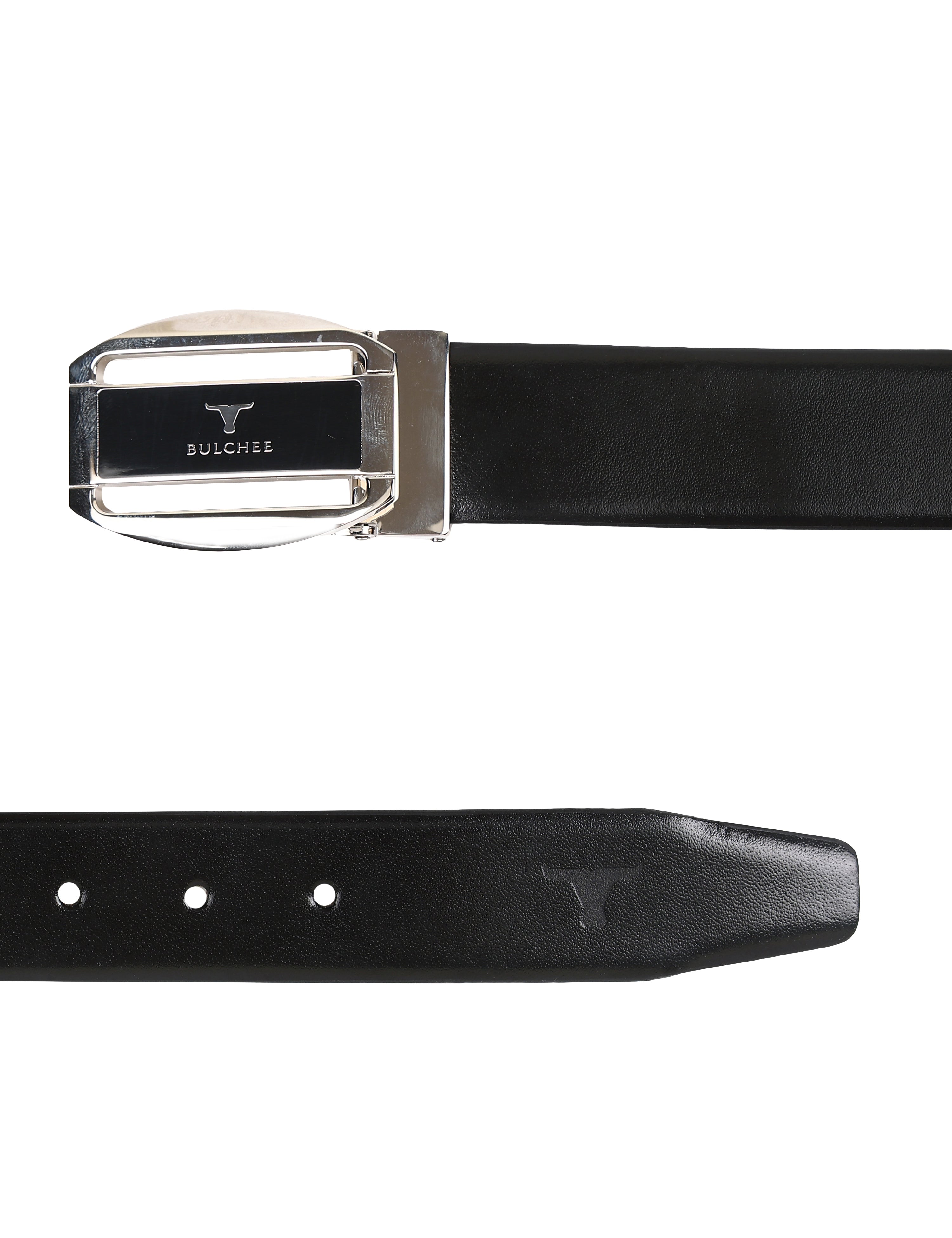 Bulchee Men's Collections | Italian Leather Belt | Black & Brown Reversable Flat | BUL2312B