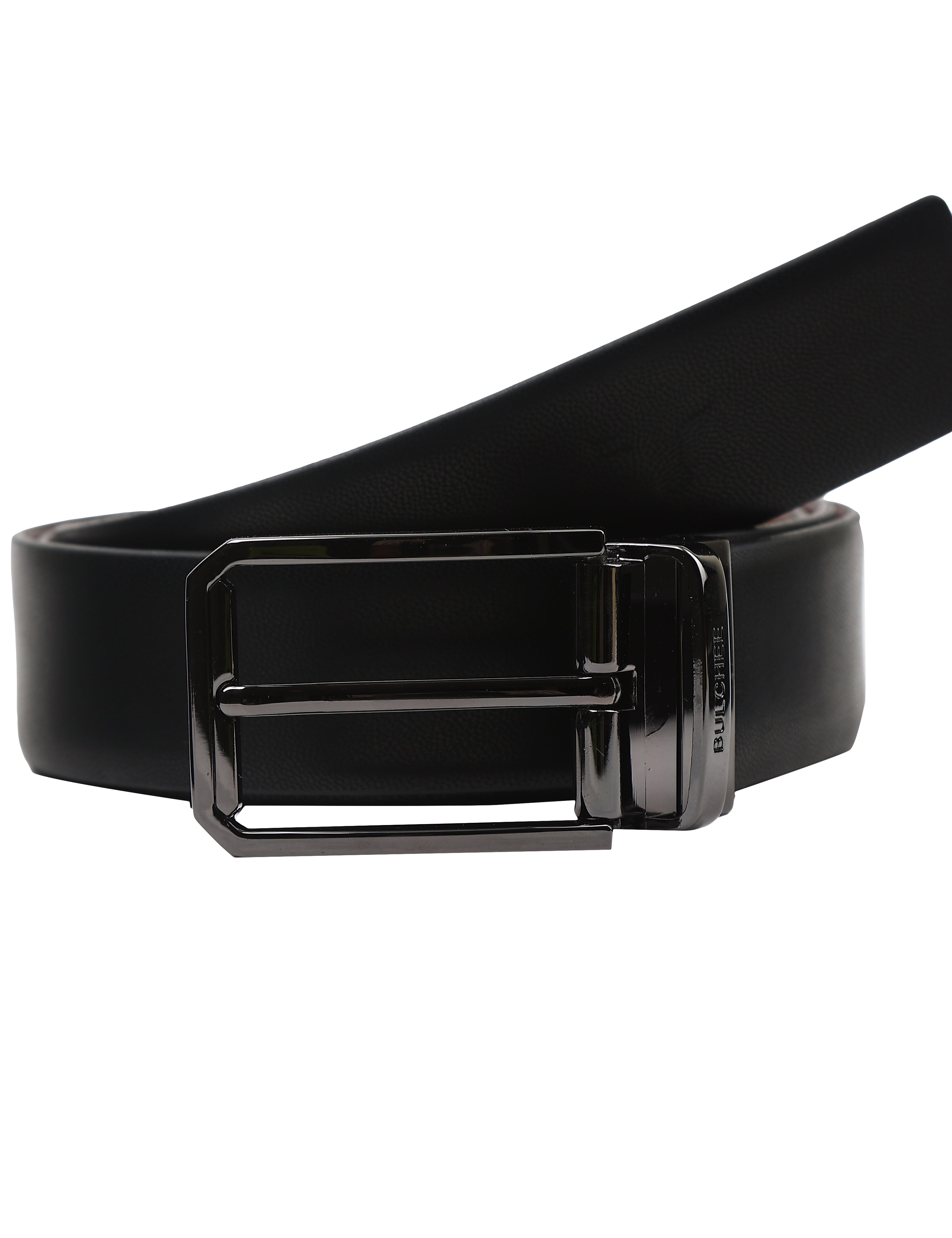 Bulchee Men's Collection | Genuine Leather Belt | Black & Brown | Reversible Prong Buckle | BUL2309B
