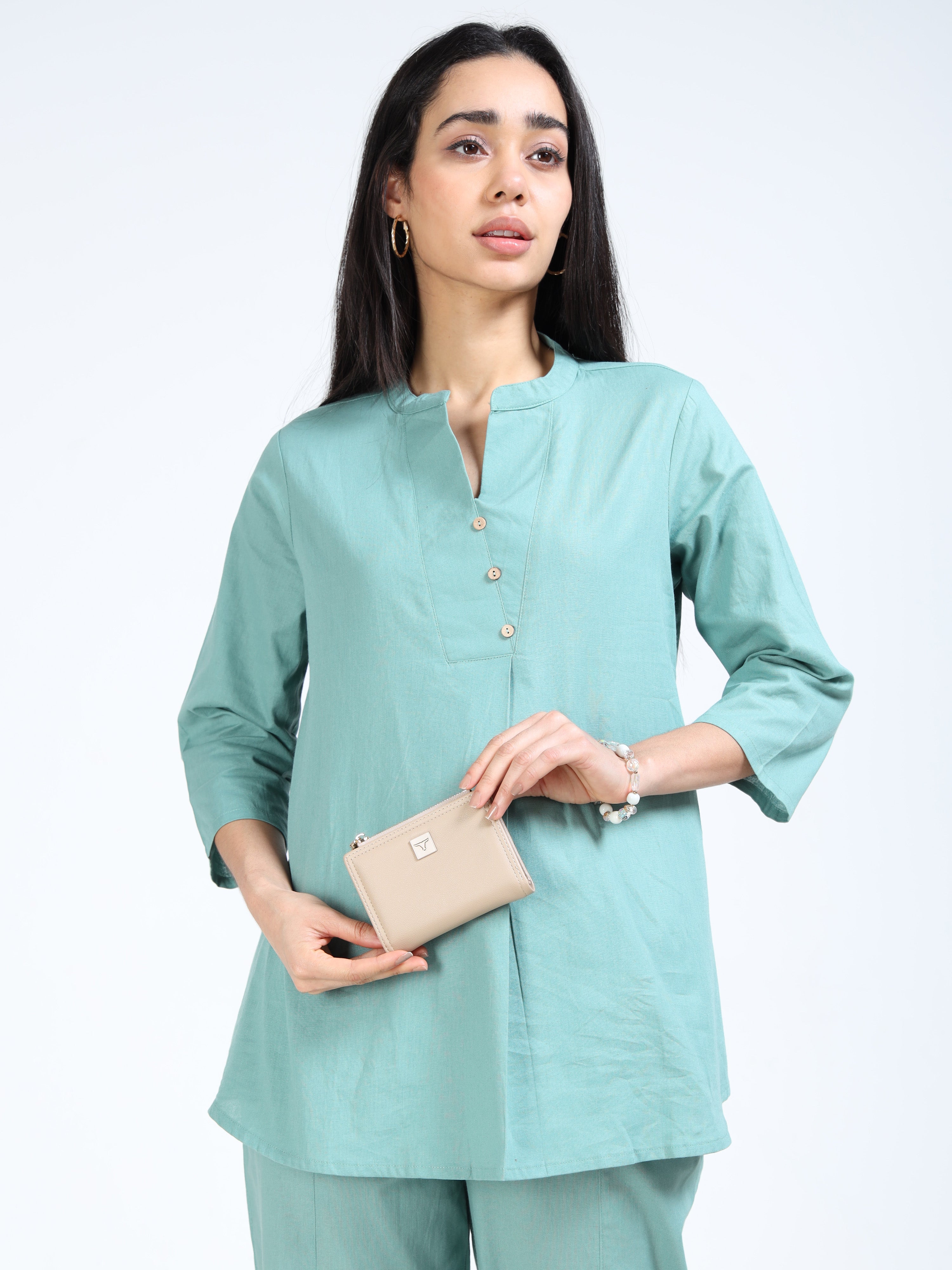 Bulchee Women’s Vegan Leather Wallet | Black & Beige | Slim Bifold with Coin Pouch & Quick-Access Compartments