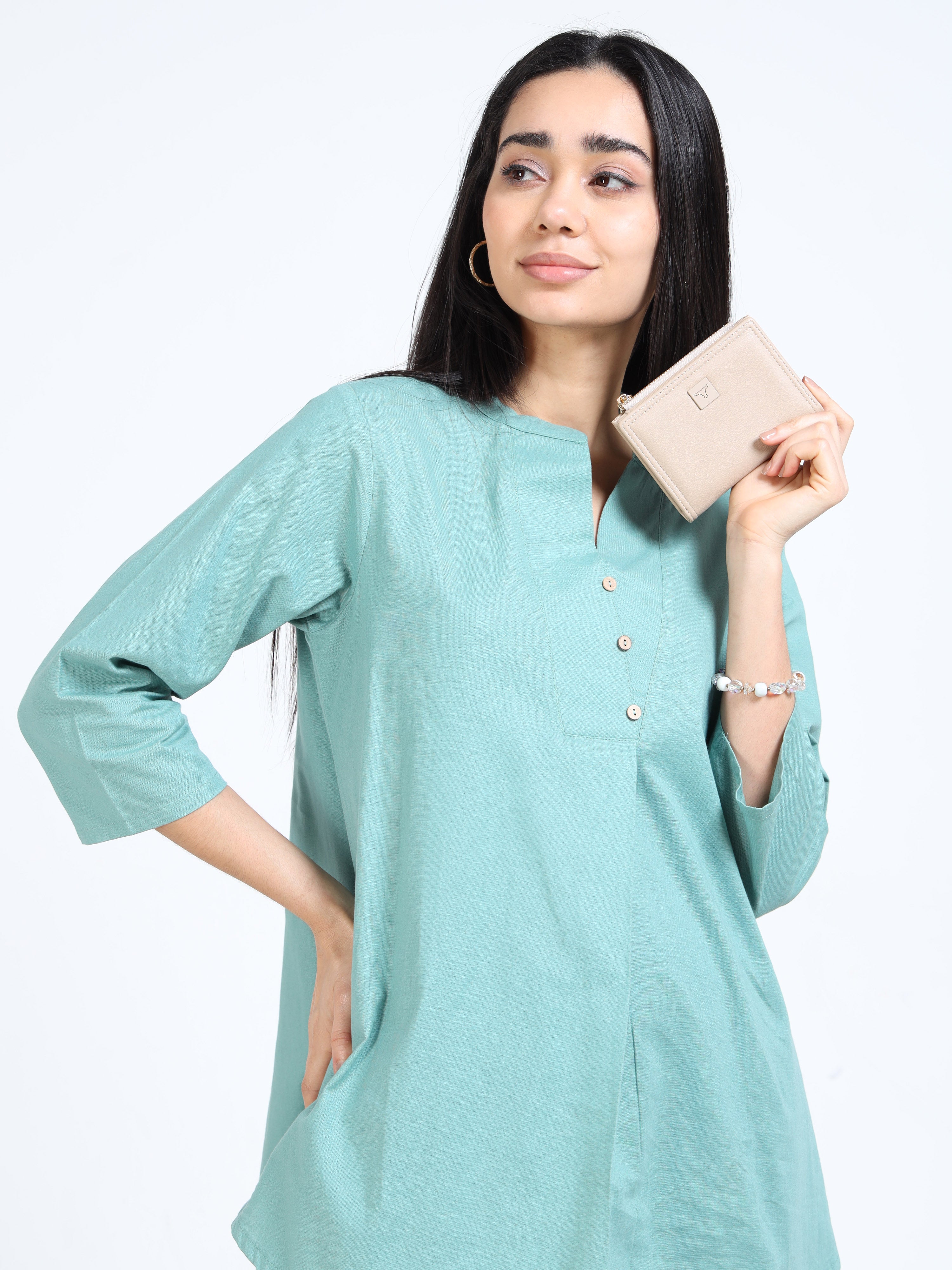 Bulchee Women’s Vegan Leather Wallet | Black & Beige | Slim Bifold with Coin Pouch & Quick-Access Compartments