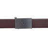 Bulchee Men's Leather Reversible Belt – Burgundy/Black, Autolock Buckle in Black Gunmetal, Genuine Leather, 35mm Width – Size L (44–46") – BUL2410B