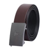Bulchee Men's Leather Reversible Belt – Burgundy/Black, Autolock Buckle in Black Gunmetal, Genuine Leather, 35mm Width – Size L (44–46") – BUL2410B