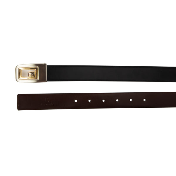 Bulchee Reversible Flat Men's Belt – Black & Brown – Size L (44-46) | BUL901B