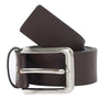 Ufficio Men's Casual Jeans Leather Belt – Brown, Genuine Leather, Nickel Buckle, 40mm Width – Sizes L (44–46")