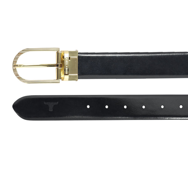 Bulchee Men's Premium Italian Leather Belt – Reversible Brown & Black, 35mm, Gold Buckle, Large (40-42 Inches)
