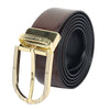 Bulchee Men's Premium Italian Leather Belt – Reversible Brown & Black, 35mm, Gold Buckle, Large (40-42 Inches)